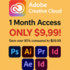 Adobe Creative Cloud 1 Month Subscription – All Apps